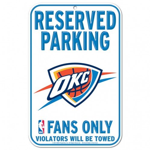National Basketball Association Parking Sign, 11-Inch-by-17-Inch, OKC Thunder - BIG