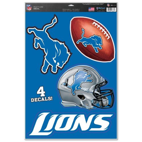 WinCraft NFL Detroit Lions WCR43488014 Multi-Use Decal, 11" x 17"