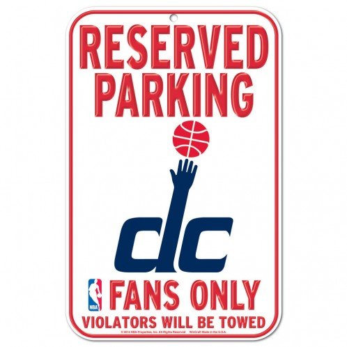 National Basketball Association Parking Sign, 11-Inch-by-17-Inch, Washington Wizards