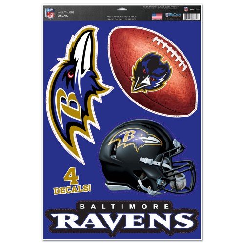 WinCraft NFL Baltimore Ravens WCR49524014 Multi-Use Decal, 11" x 17"