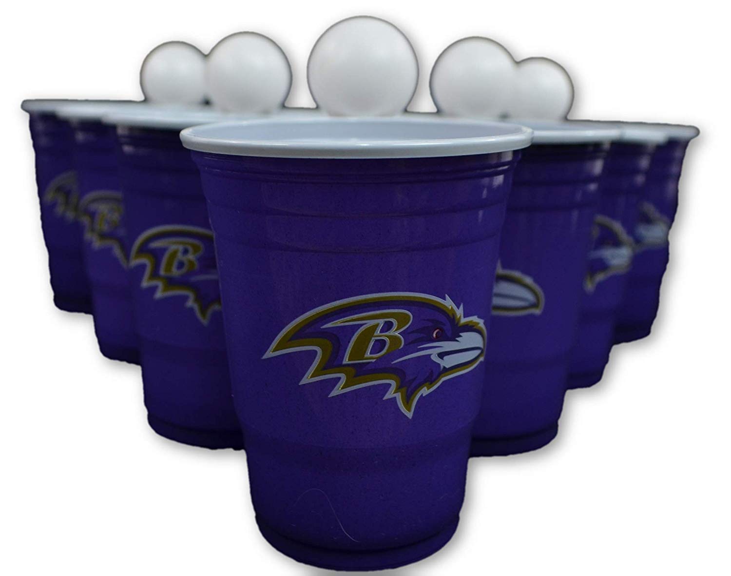 Siskiyou/Sport Mania NFL Fan Shop Beer Pong Set. Rep Your Favorite Team with The Classic Game of Beer Pong at Home or at The Tailgate Party - Comes with 22 Cups and 6 Ping Pong Balls