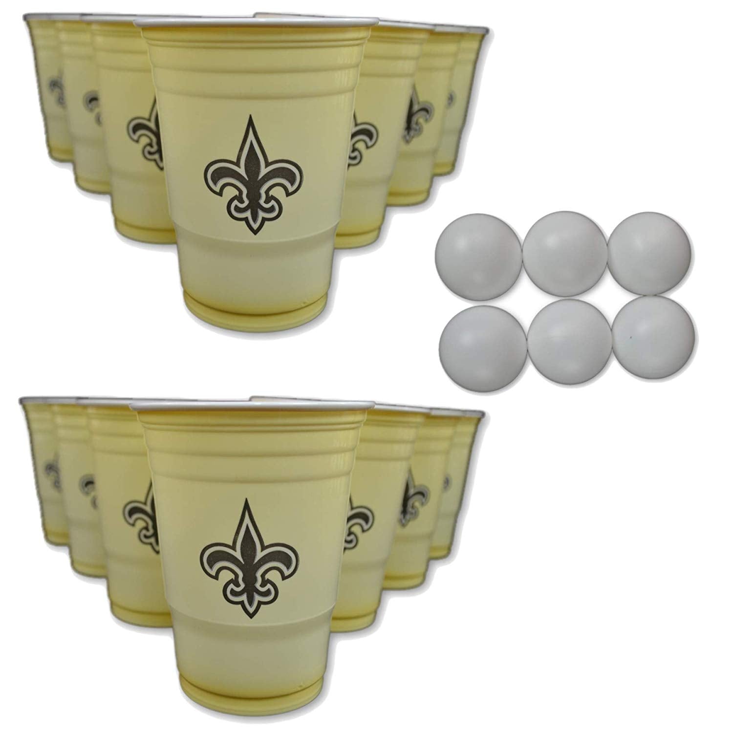 Siskiyou/Sport Mania NFL Fan Shop Beer Pong Set. Rep Your Favorite Team with The Classic Game of Beer Pong at Home or at The Tailgate Party - Comes with 22 Cups and 6 Ping Pong Balls