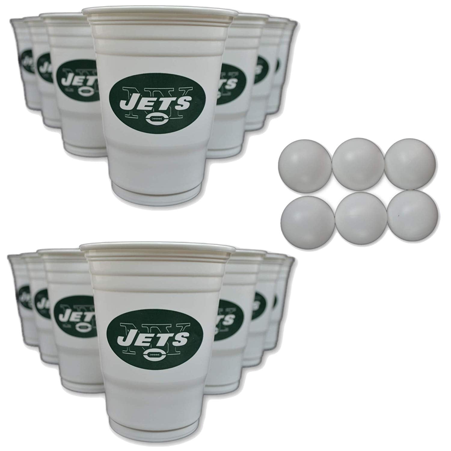 Siskiyou/Sport Mania NFL Fan Shop Beer Pong Set. Rep Your Favorite Team with The Classic Game of Beer Pong at Home or at The Tailgate Party - Comes with 22 Cups and 6 Ping Pong Balls