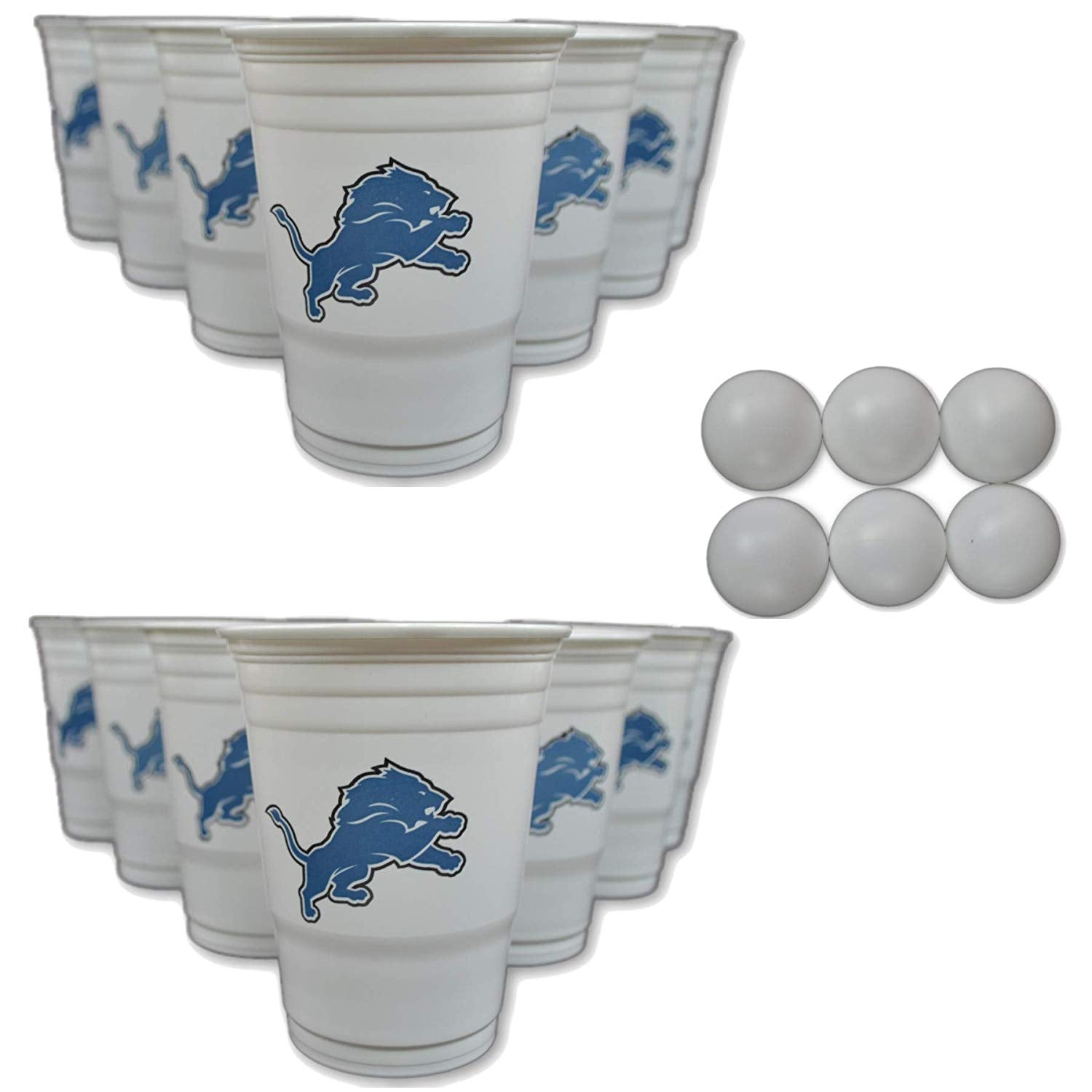 Siskiyou/Sport Mania NFL Fan Shop Beer Pong Set. Rep Your Favorite Team with The Classic Game of Beer Pong at Home or at The Tailgate Party - Comes with 22 Cups and 6 Ping Pong Balls