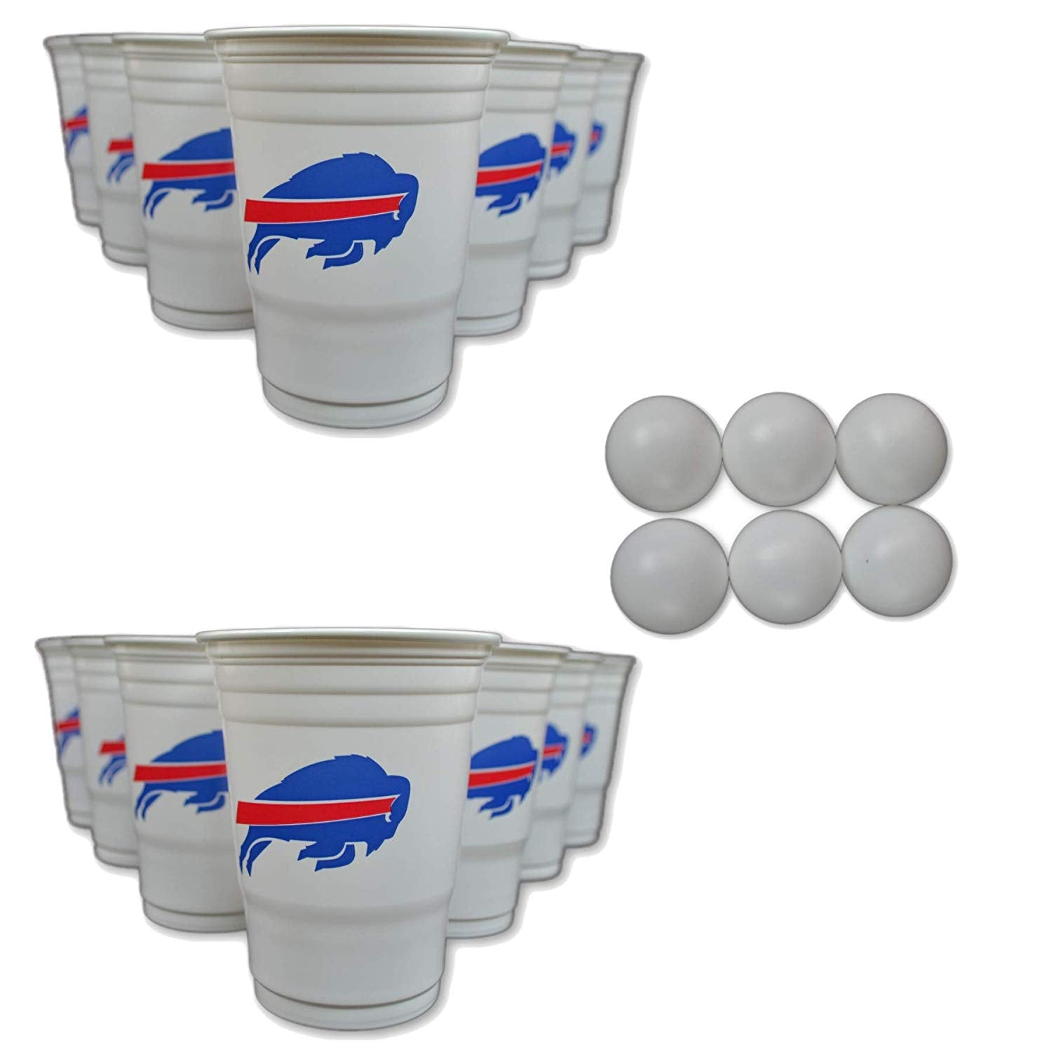 Siskiyou/Sport Mania NFL Fan Shop Beer Pong Set. Rep Your Favorite Team with The Classic Game of Beer Pong at Home or at The Tailgate Party - Comes with 22 Cups and 6 Ping Pong Balls