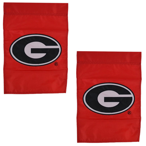 Party Animal Official National Collegiate Athletic Association Fan Shop Authentic NCAA 2-Pack Mini Embroidery Garden/Window Flag. Measures 15" x 10.5" with Window Hanger