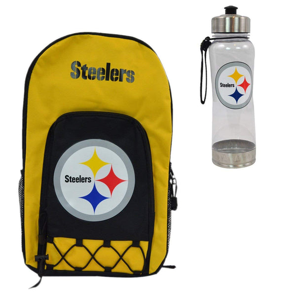 NFL Fan Shop Authentic Team Bungi Style Back Pack and Stainless Steel Bottle Bundle