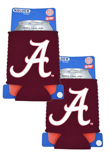 NCAA Fan Shop Authentic 2-Pack Insulated 12 Oz Can Cooler. Show School Pride At Home, Tailgating or At a Game. Great for Students, Alumni or Fans. (Alabama Crimson Tide)