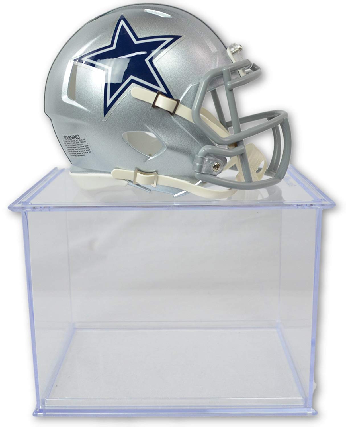 Official National Football League Fan Shop Authentic NFL Mini Speed Helmet and Display Case Bundle. Great Sports Fan Collectible - Office, Home or Man Cave