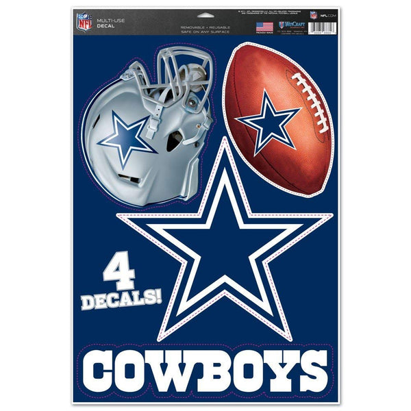 WinCraft NFL Dallas Cowboys WCR41268014 Multi-Use Decal, 11" x 17"