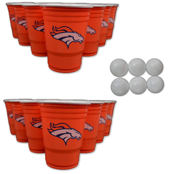 Siskiyou/Sport Mania NFL Fan Shop Beer Pong Set. Rep Your Favorite Team with The Classic Game of Beer Pong at Home or at The Tailgate Party - Comes with 22 Cups and 6 Ping Pong Balls