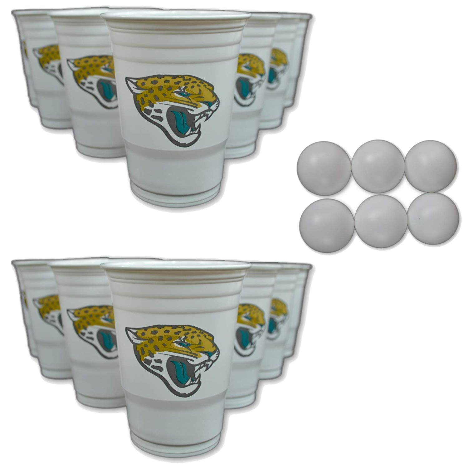 Siskiyou/Sport Mania NFL Fan Shop Beer Pong Set. Rep Your Favorite Team with The Classic Game of Beer Pong at Home or at The Tailgate Party - Comes with 22 Cups and 6 Ping Pong Balls