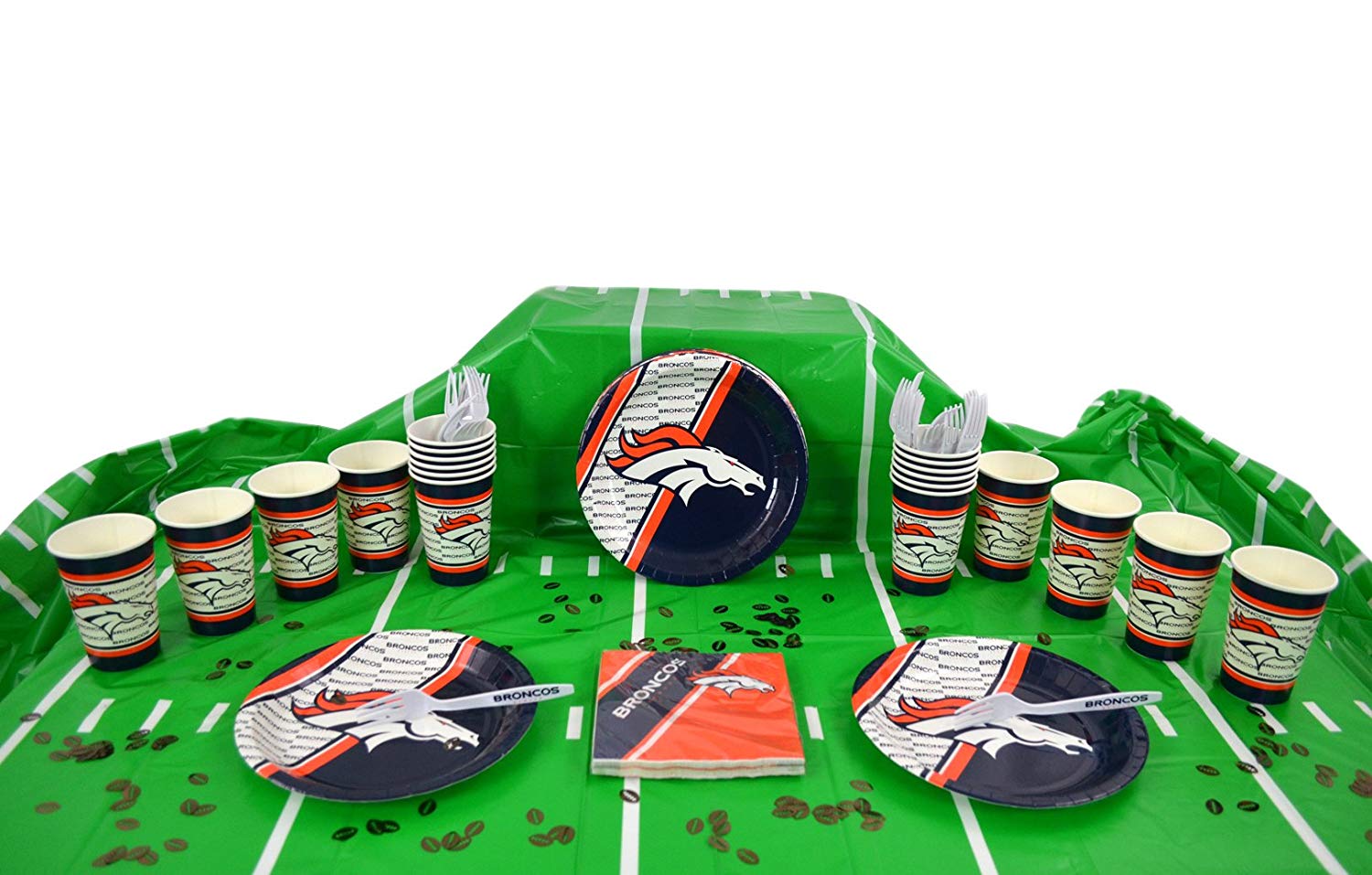 Duck House Official National Football Fan Shop Authentic NFL Tailgate Party Kit Bundle for 20 Fans - Table Setting and More