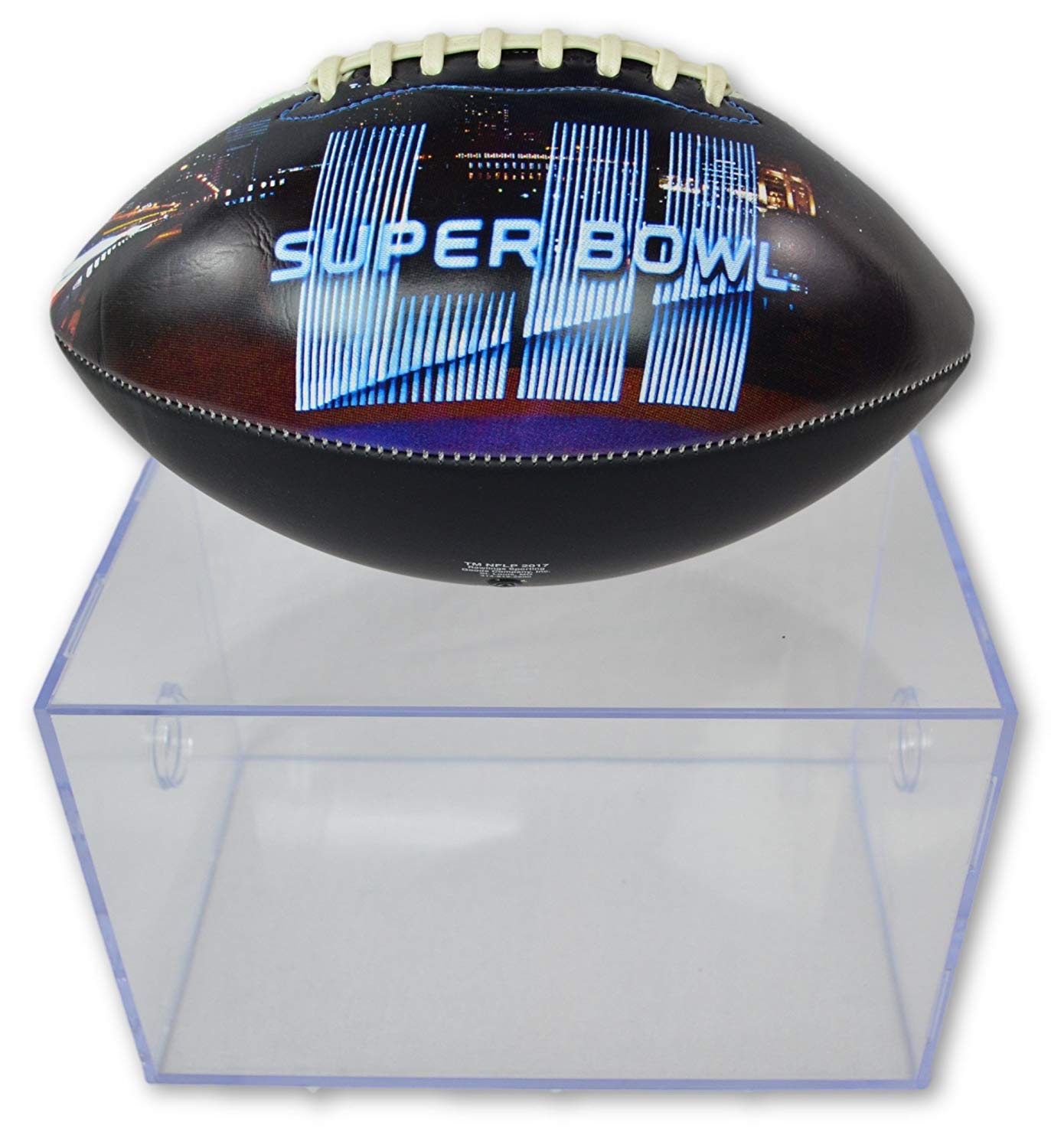 Jarden Sports Licensing/Pro-Mold Official National Football League Fan Shop Authentic NFL Signature Series Super Bowl Ball and Display Case. Great Collectible Bundle for the office or Man Cave